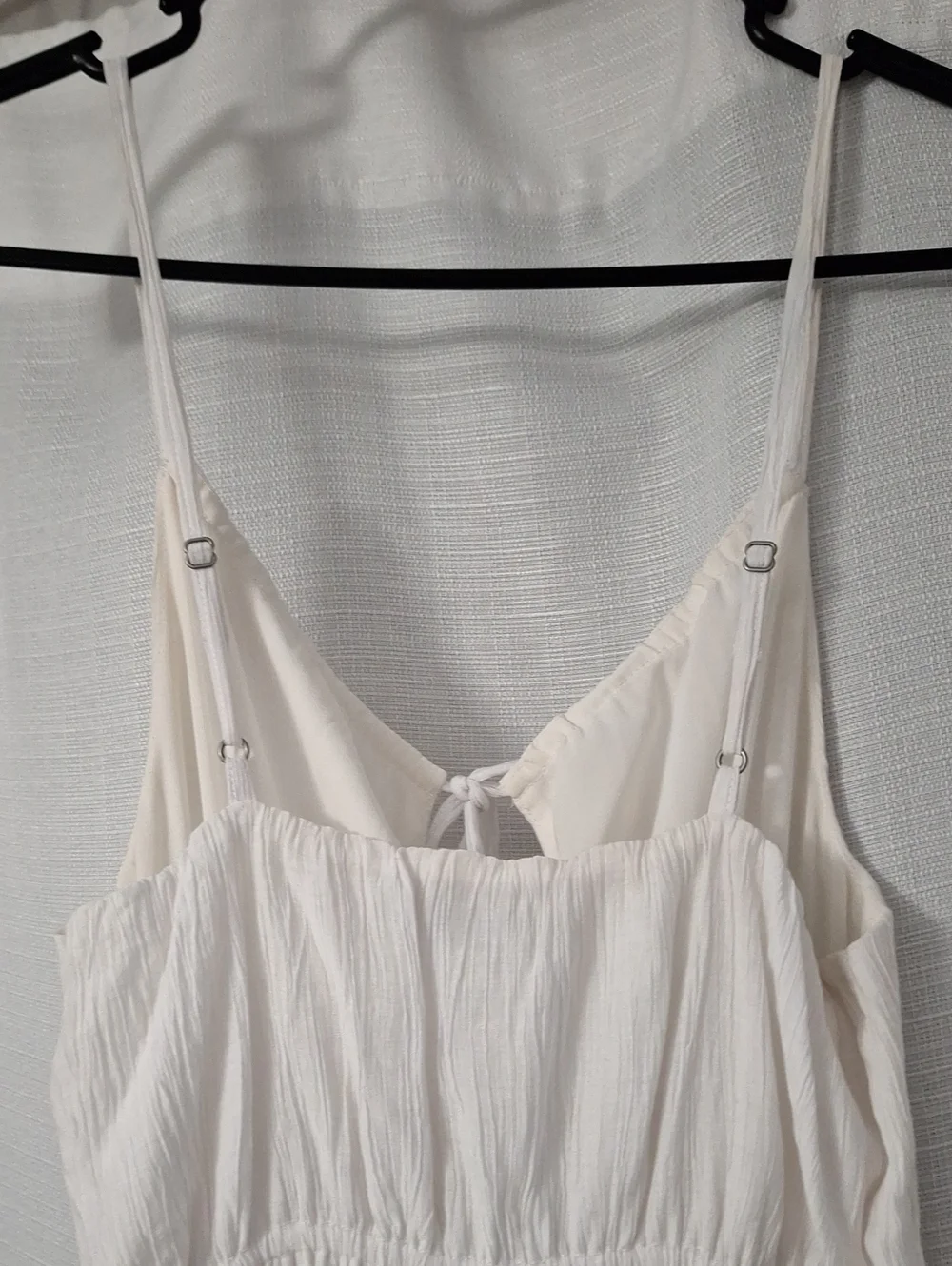 Abercrombie & Fitch Cream Sleeveless Tie-Front Maxi Dress